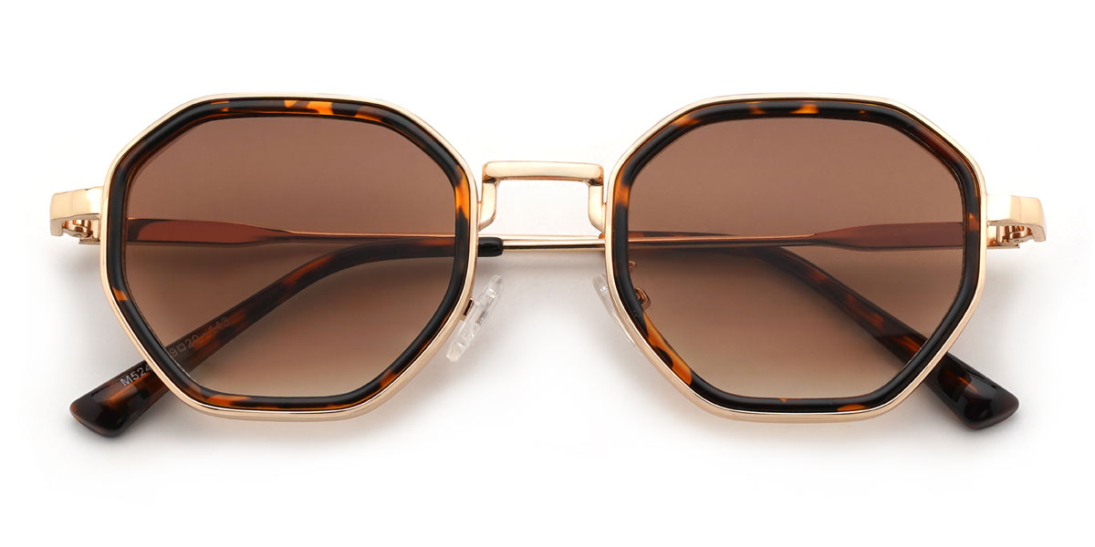 Tortoiseshell Gradual Brown Siddhi Glasses - Oval Sunglasses