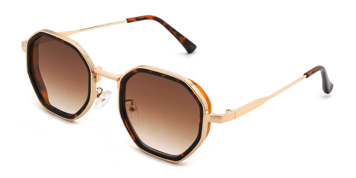 Tortoiseshell Gradual Brown Siddhi Glasses - Oval Sunglasses