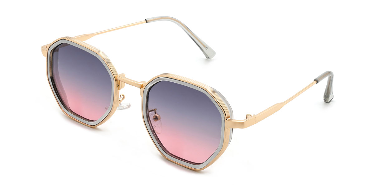 Arany lila rózsaszín Siddhi Szemüveg - Oval Sunglasses