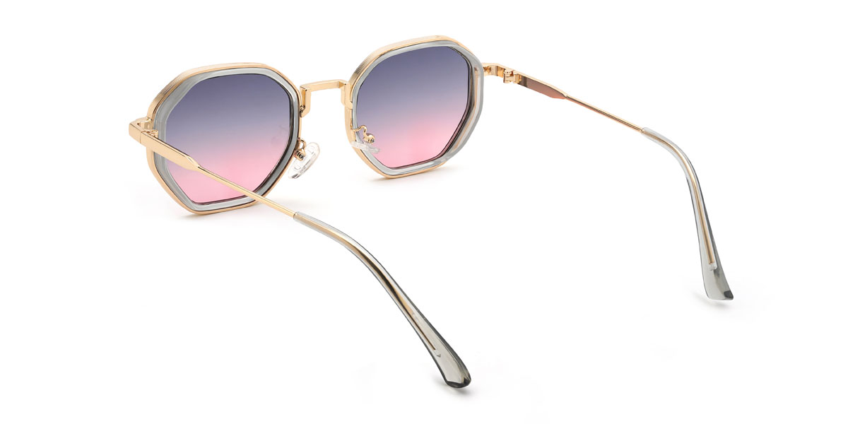 Arany lila rózsaszín Siddhi Szemüveg - Oval Sunglasses