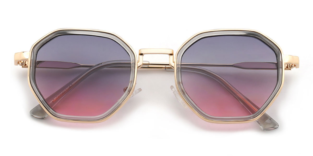 Arany lila rózsaszín Siddhi Szemüveg - Oval Sunglasses