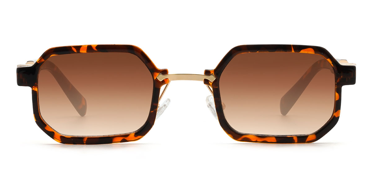 Tortoiseshell Gradual Brown Gargi Glasses - Rectangle Sunglasses