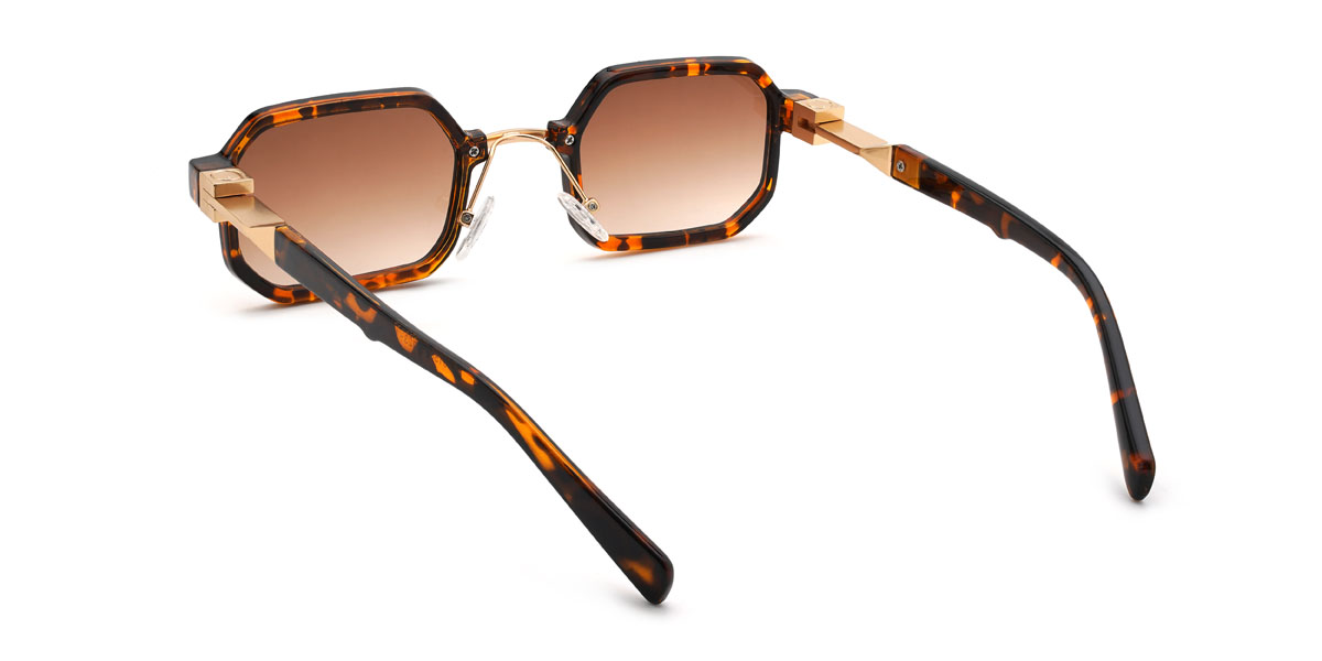 Tortoiseshell Gradual Brown Gargi Glasses - Rectangle Sunglasses