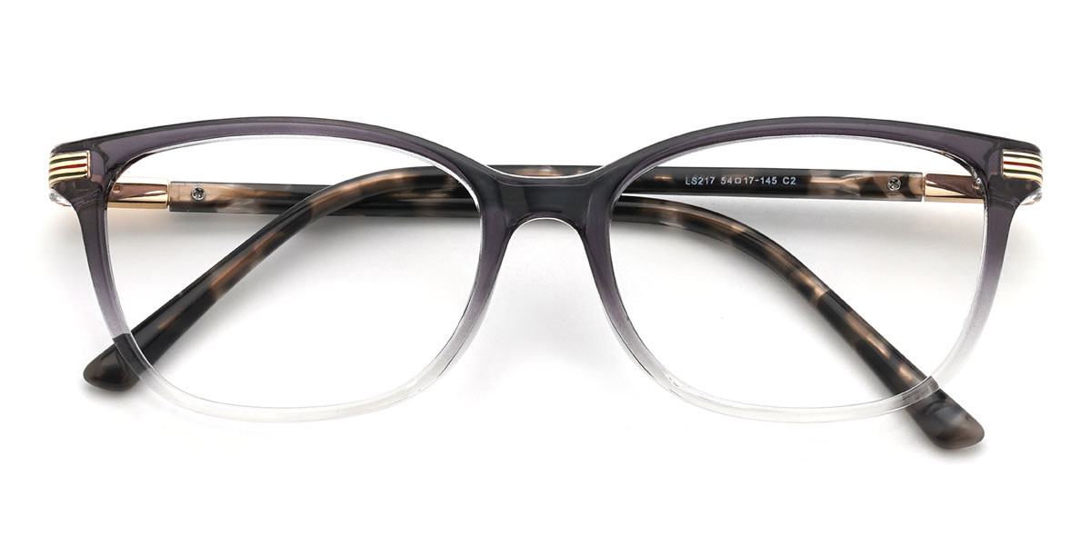 Grey Clear Savana Glasses - Rectangle Glasses