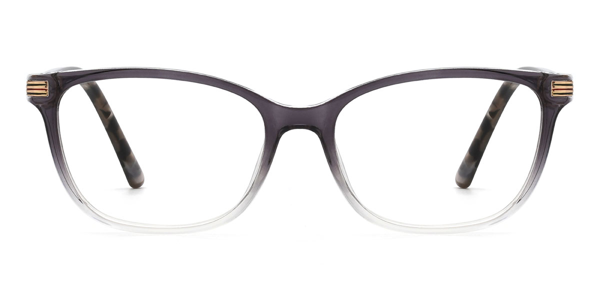 Grey Clear Savana Glasses - Rectangle Glasses