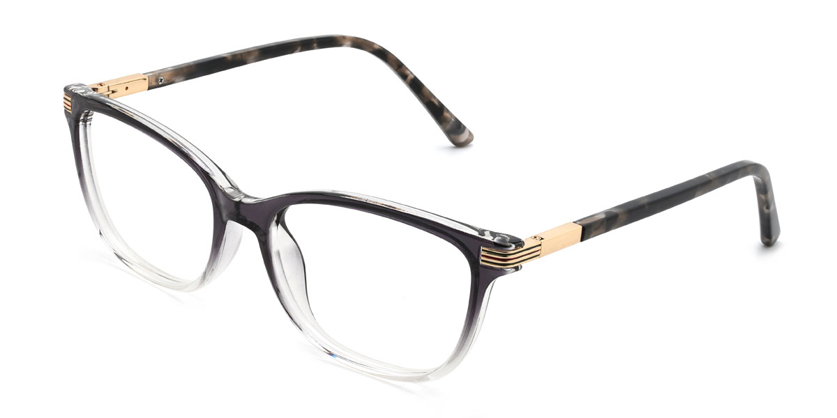 Grey Clear Savana Glasses - Rectangle Glasses