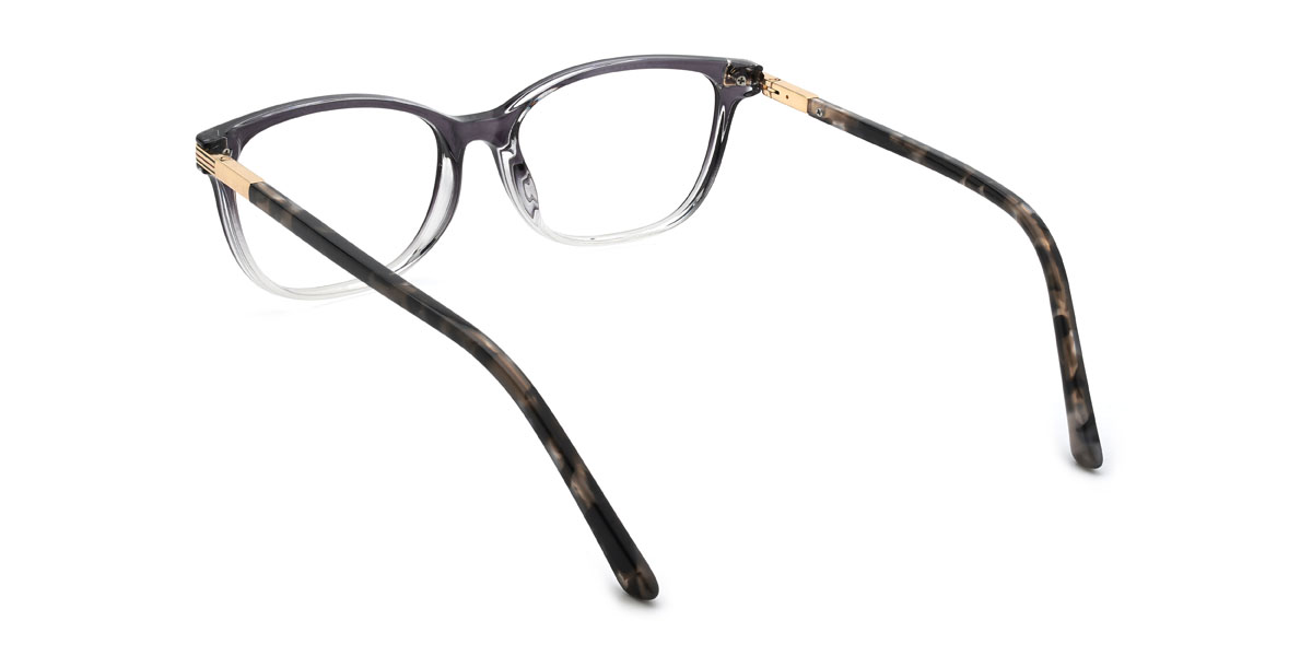Grey Clear Savana Glasses - Rectangle Glasses