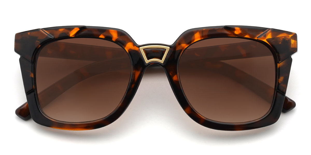 Schildpatt Gradual Braun Antoinette Brille - Square Sunglasses
