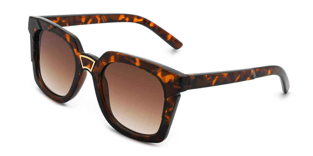 Schildpatt Gradual Braun Antoinette Brille - Square Sunglasses