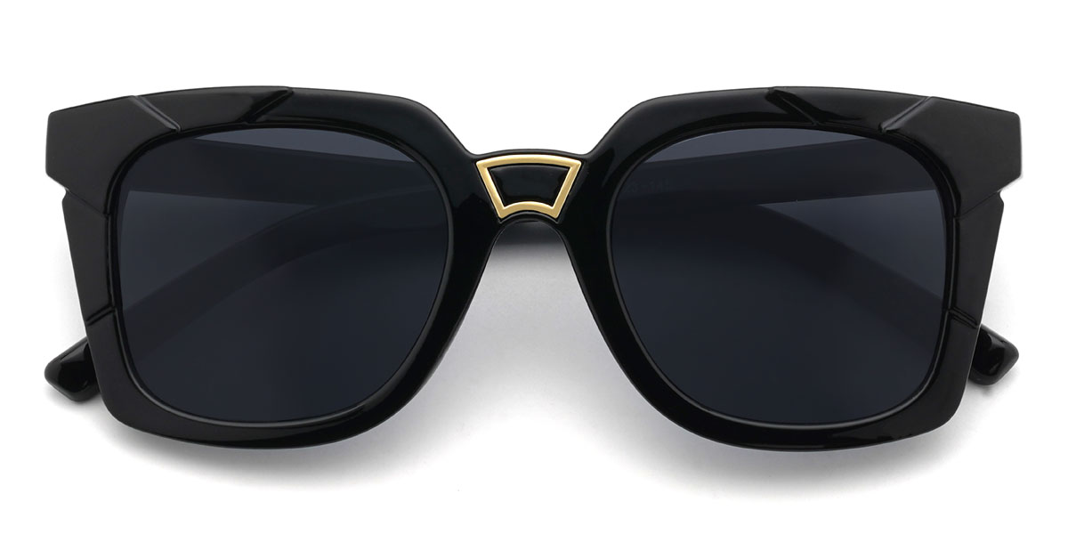 Fekete szürke Antoinette Szemüveg - Square Sunglasses