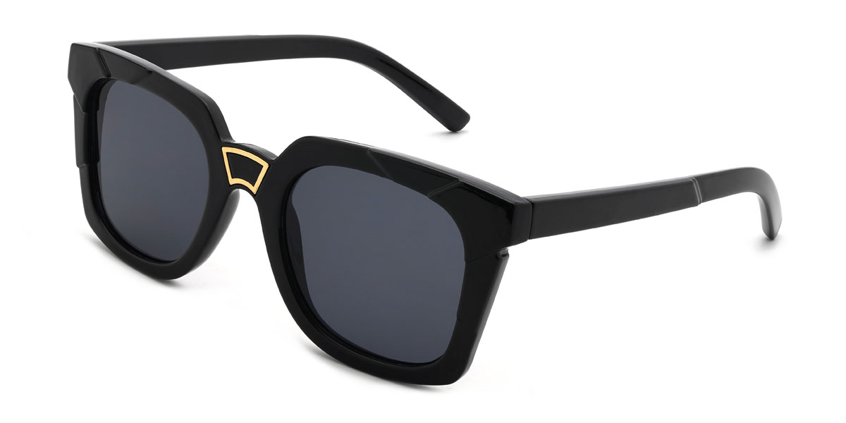 Fekete szürke Antoinette Szemüveg - Square Sunglasses