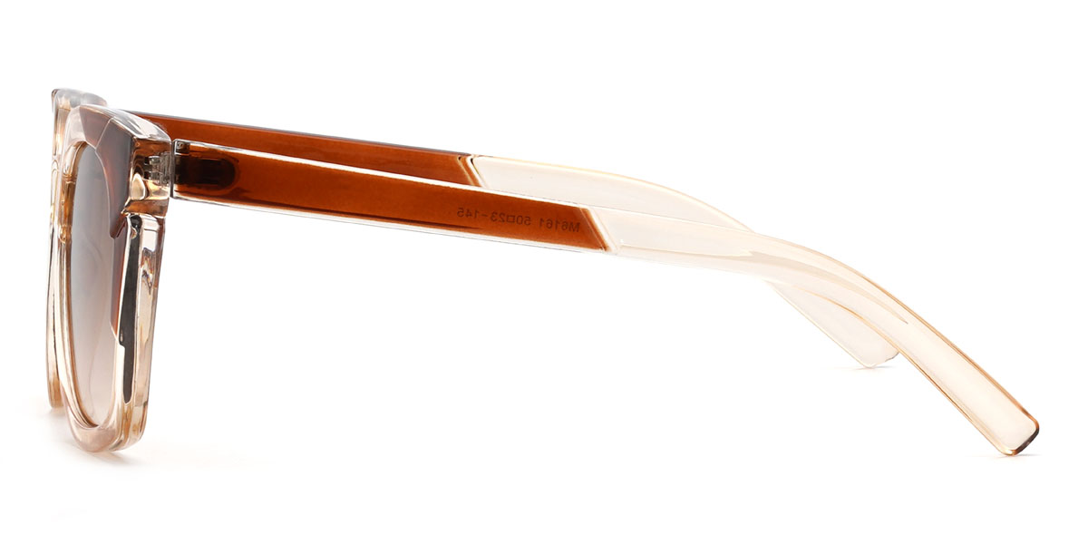 Champagne Brown Antoinette Glasses - Square Sunglasses