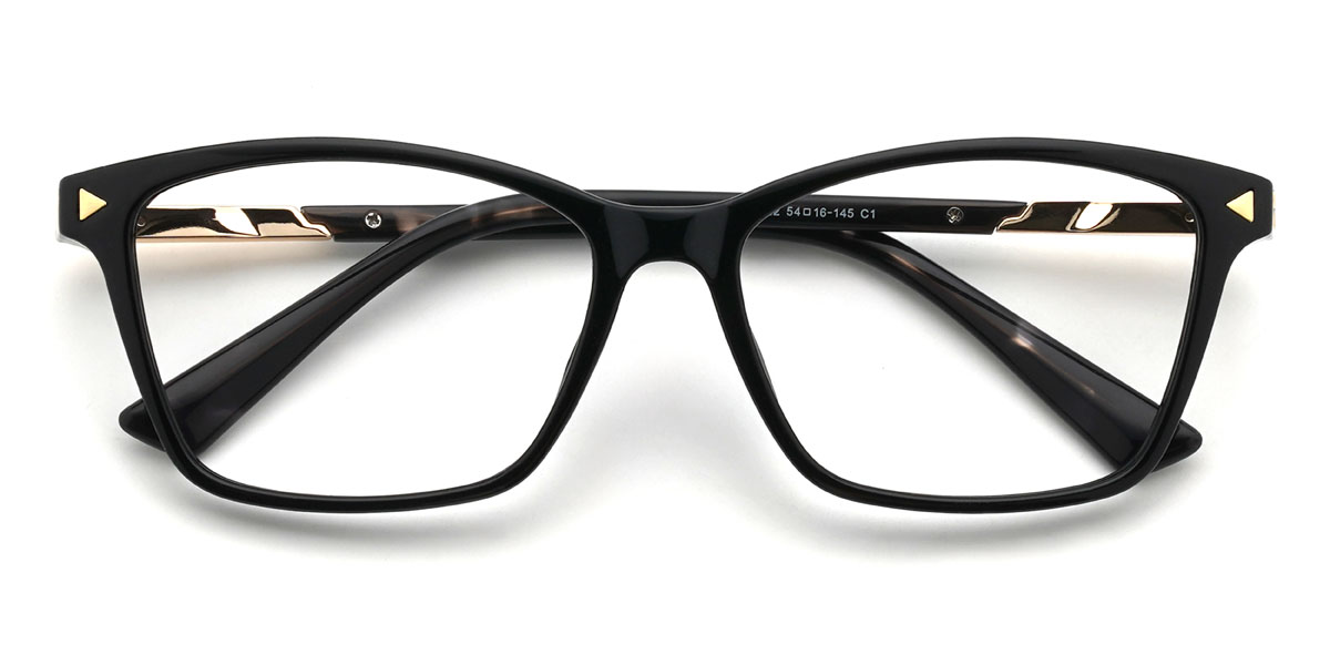 Black Devine Glasses - Rectangle Glasses
