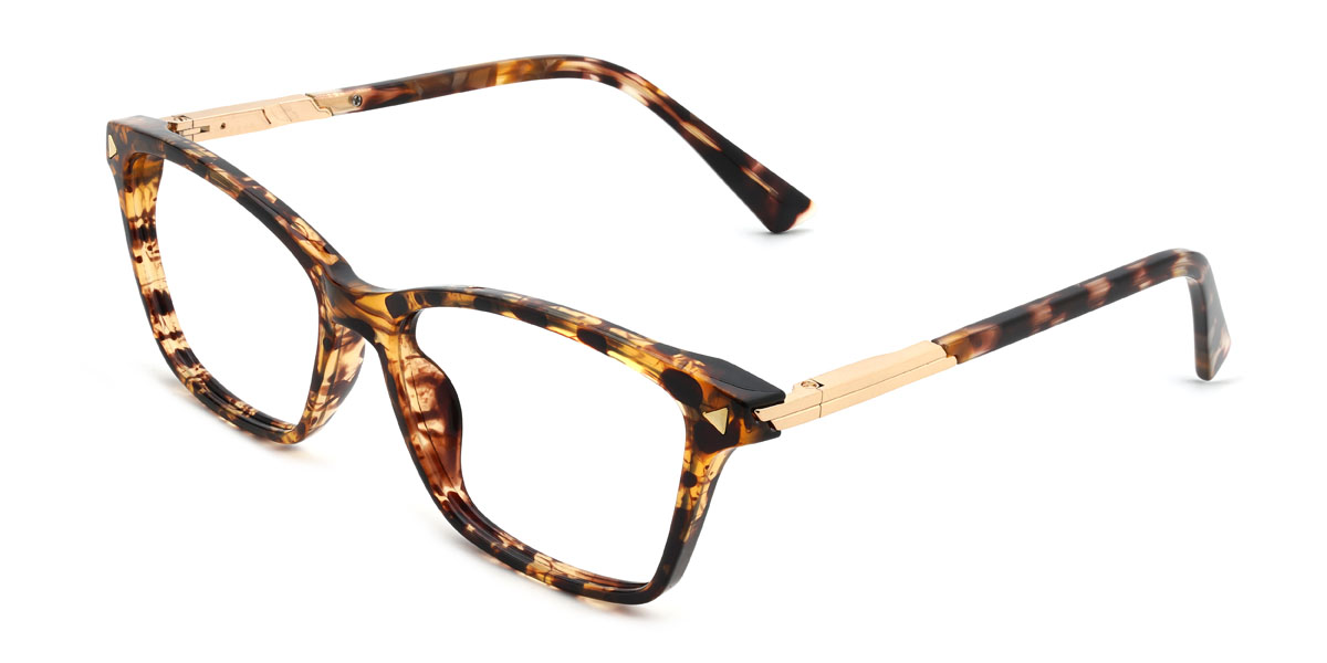 Tortoiseshell Devine Glasses - Rectangle Glasses
