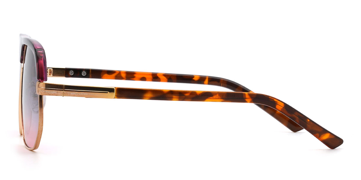 Purple Tortoiseshell Purple Pink Emsley Glasses - Aviator Sunglasses