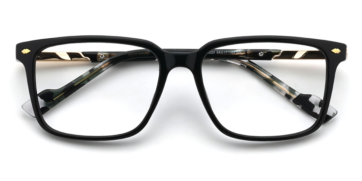 Black Breeze Glasses - Rectangle Glasses