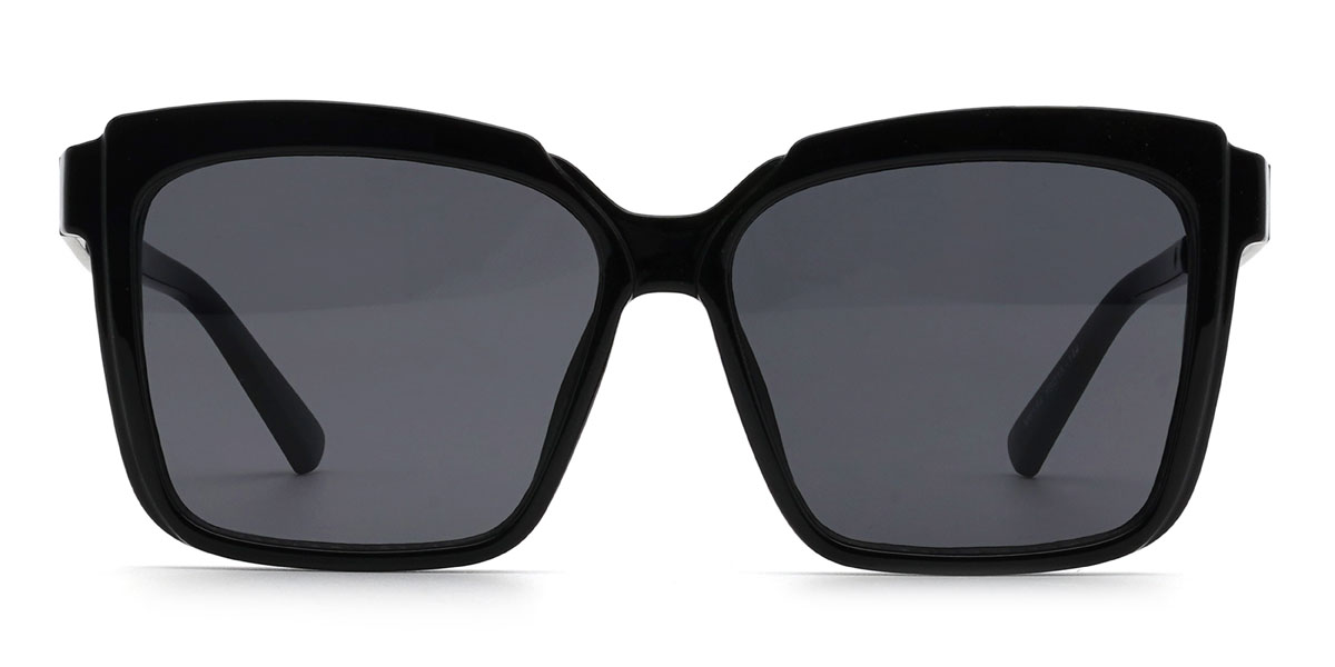 Black Grey Lorna Glasses - Square Sunglasses