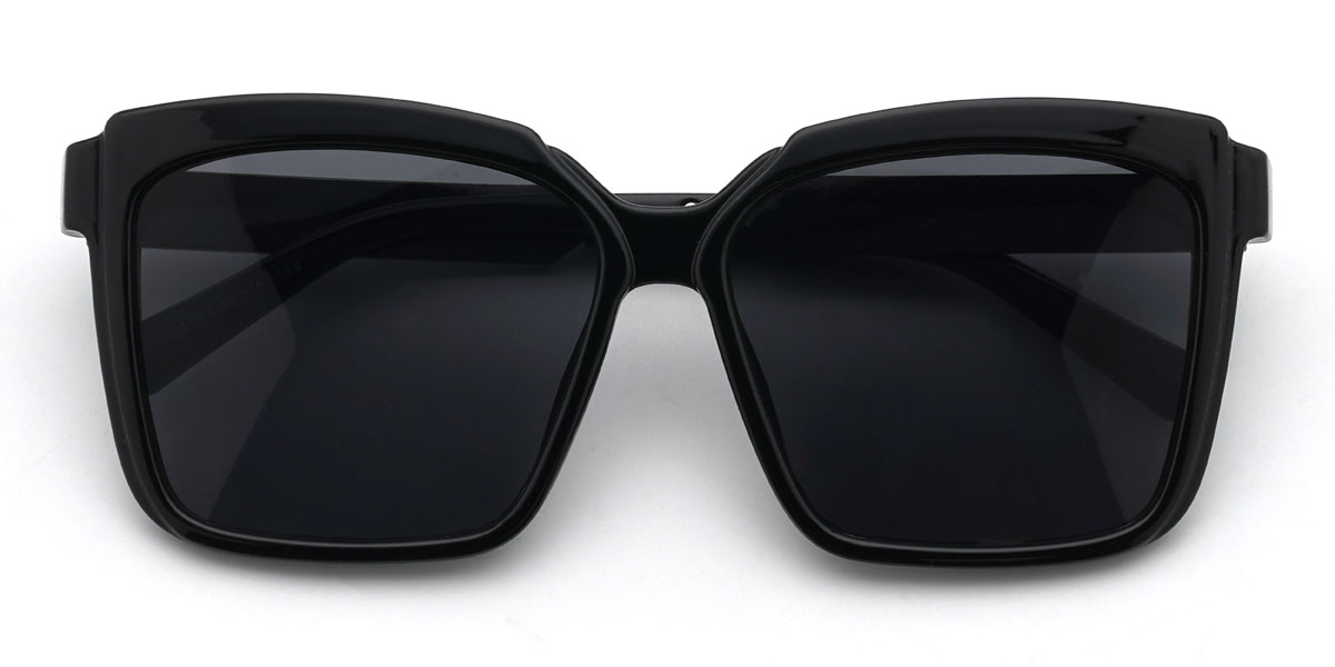 Black Grey Lorna Glasses - Square Sunglasses