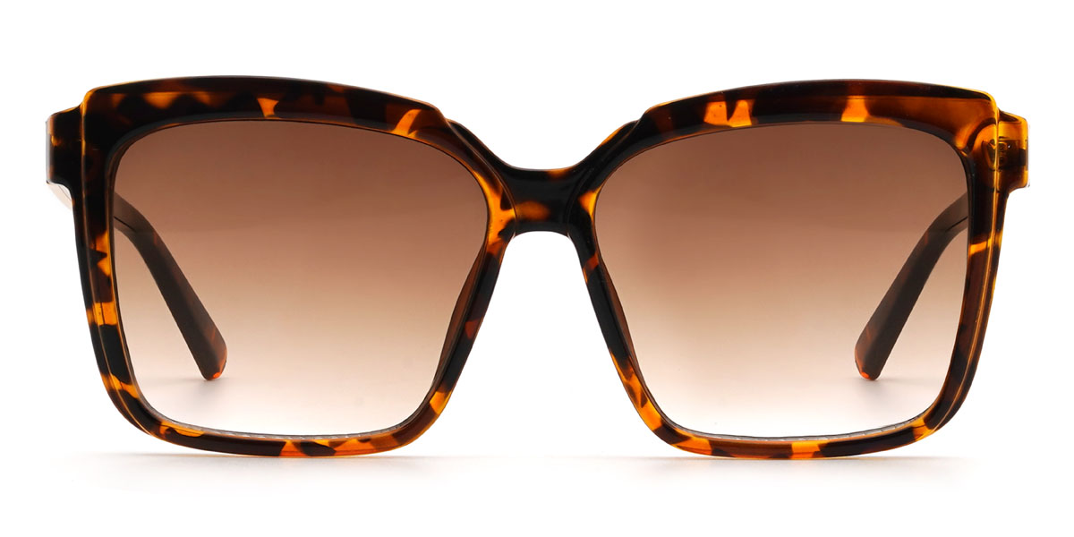 Tortoiseshell Gradual Brown Lorna Glasses - Square Sunglasses