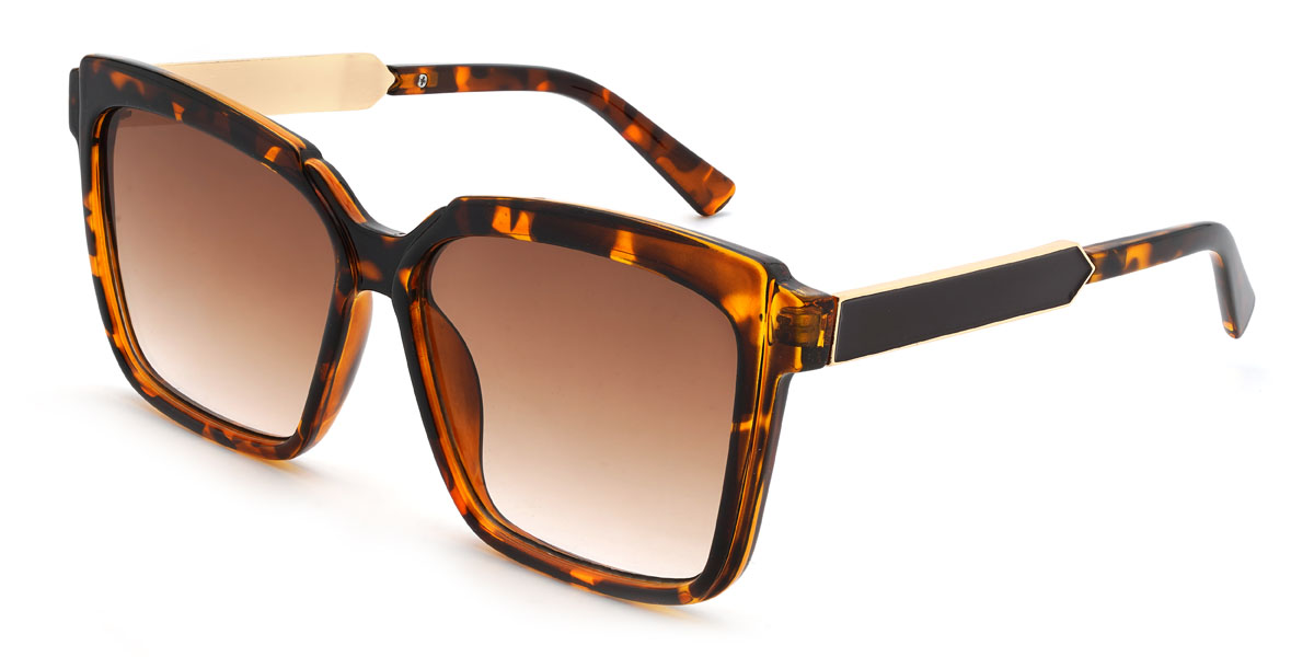 Tortoiseshell Gradual Brown Lorna Glasses - Square Sunglasses