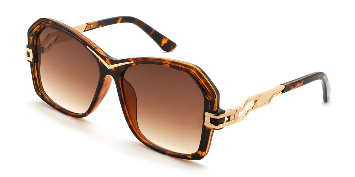Schildpatt Gradual Braun Maricela Brille - Square Sunglasses