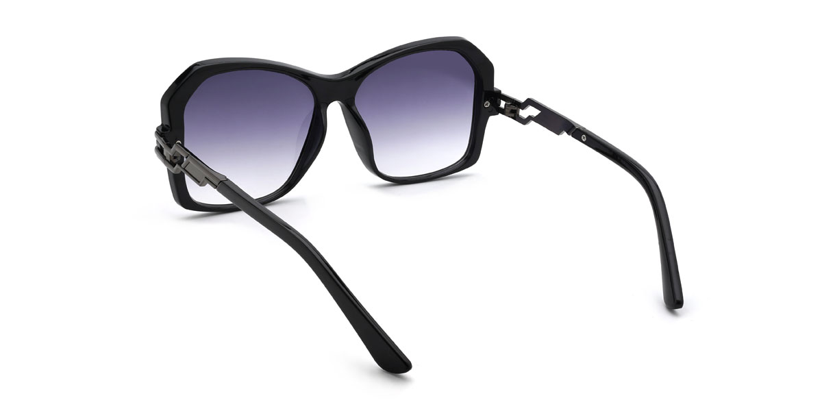 Black Gradual Purple Maricela Glasses - Square Sunglasses