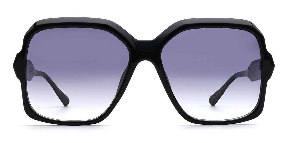 Black Gradual Purple Nakia Glasses - Square Sunglasses