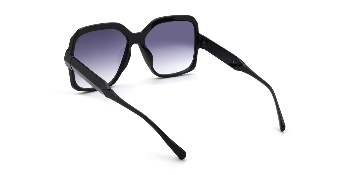 Black Gradual Purple Nakia Glasses - Square Sunglasses