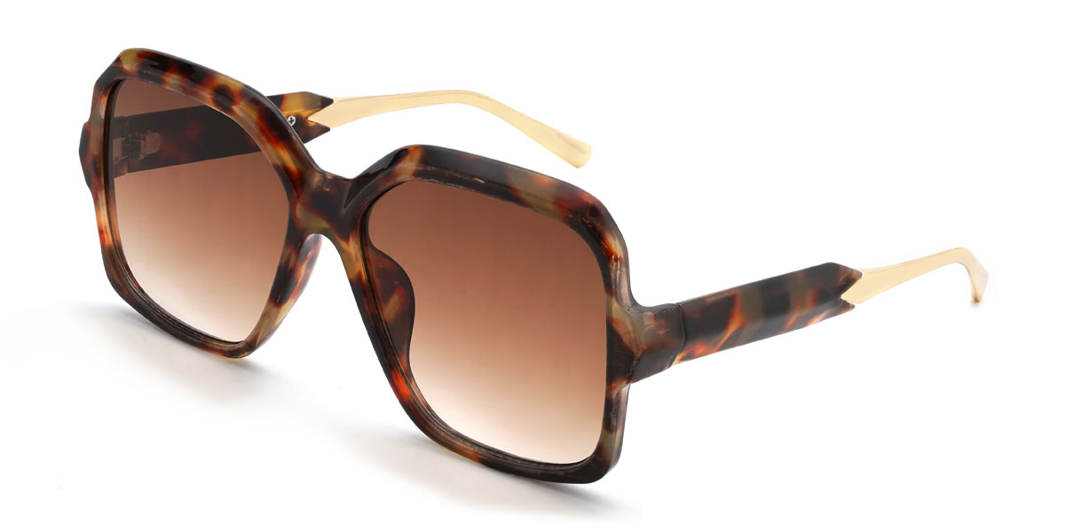 Carey Marrón Gradual Nakia Gafas - Square Sunglasses