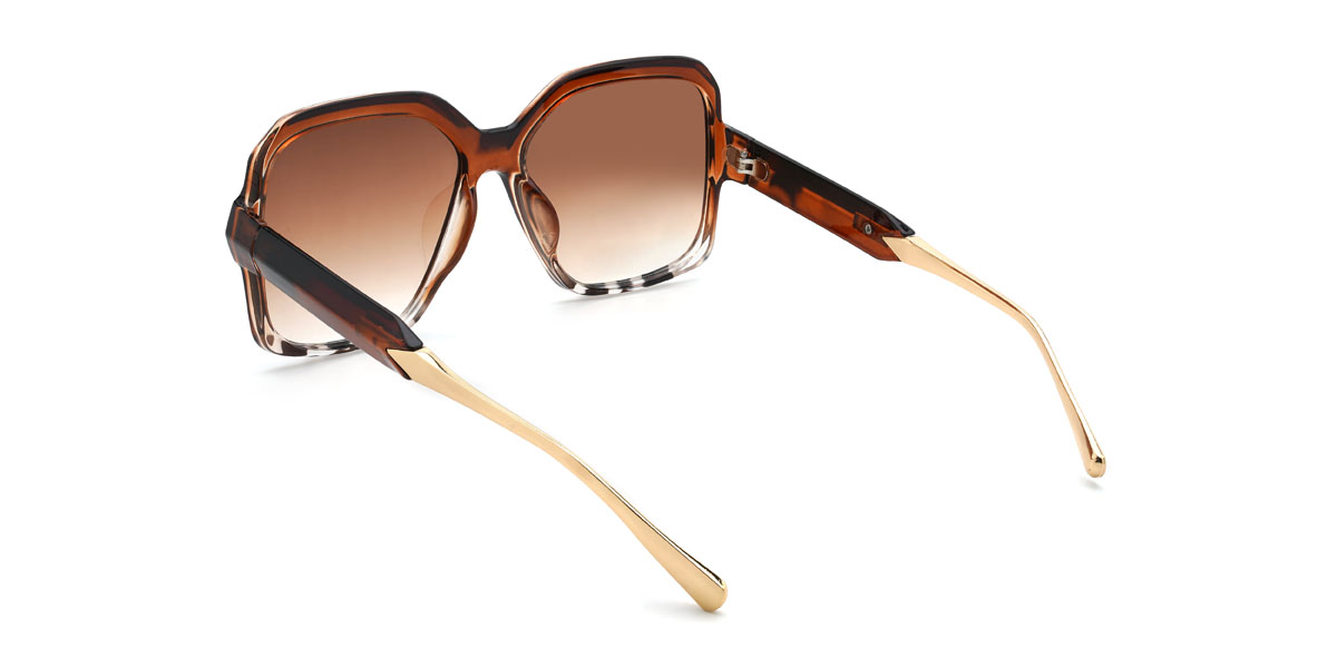 Carey Marrón Gradual Nakia Gafas - Square Sunglasses