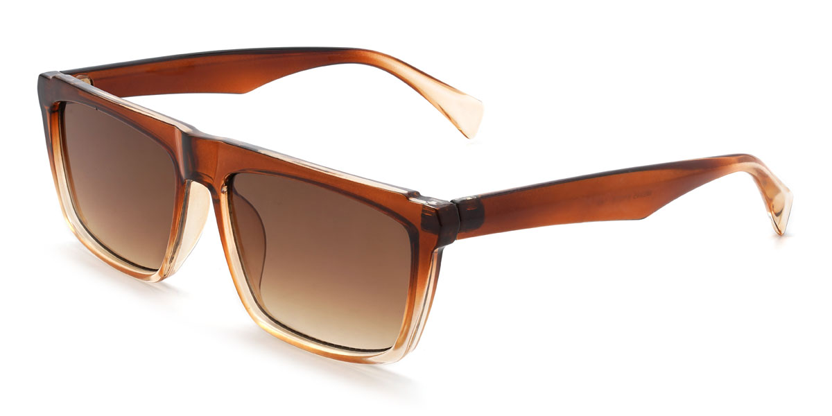 Gradual Brown Gradual Brown Anish Glasses - Rectangle Sunglasses