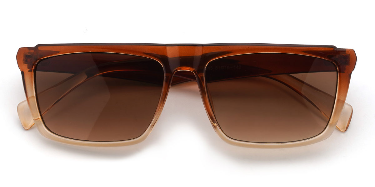 Gradual Brown Gradual Brown Anish Glasses - Rectangle Sunglasses