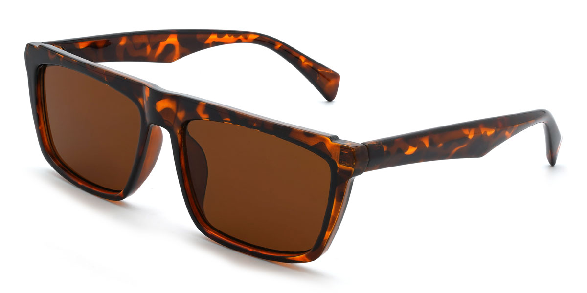 Tortoiseshell Brown Anish Glasses - Rectangle Sunglasses