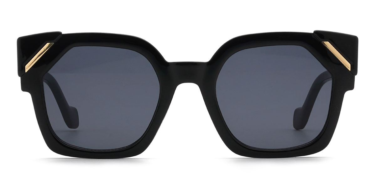 Black Grey Matti - Square Sunglasses