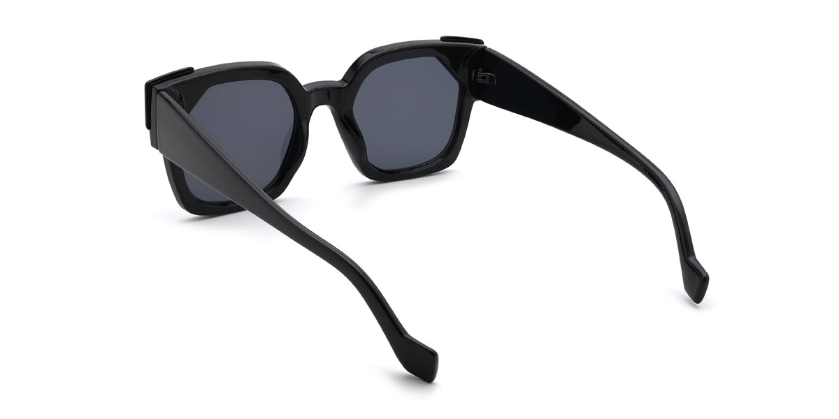 Black Grey Matti Glasses - Square Sunglasses