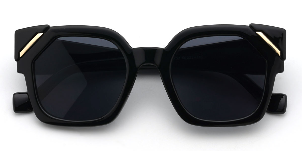 Black Grey Matti Glasses - Square Sunglasses