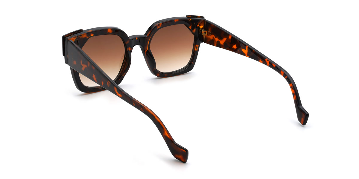 Tortoiseshell Gradual Brown Matti Glasses - Square Sunglasses
