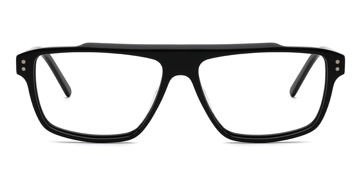 Black Miguel Glasses - Rectangle Glasses