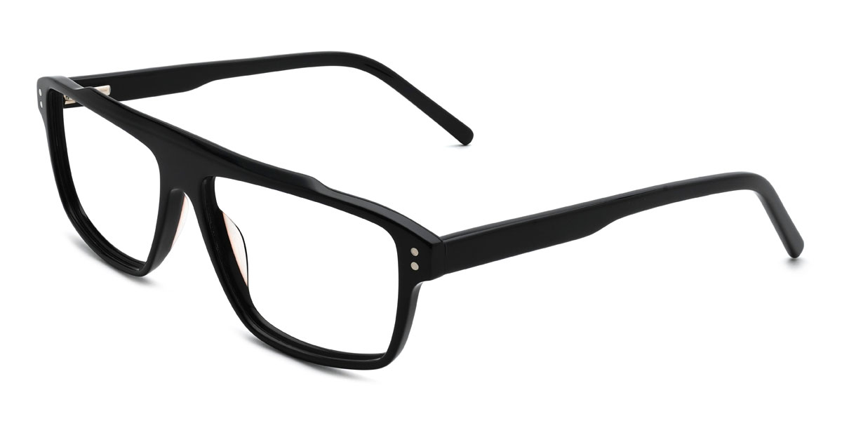 Black Miguel Glasses - Rectangle Glasses