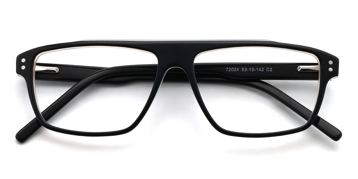 Black Clear Miguel Glasses - Rectangle Glasses