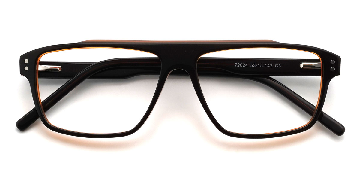 Narancssárga fekete Miguel Szemüveg - Rectangle Glasses
