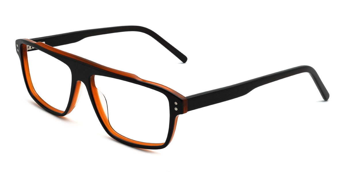 Narancssárga fekete Miguel Szemüveg - Rectangle Glasses