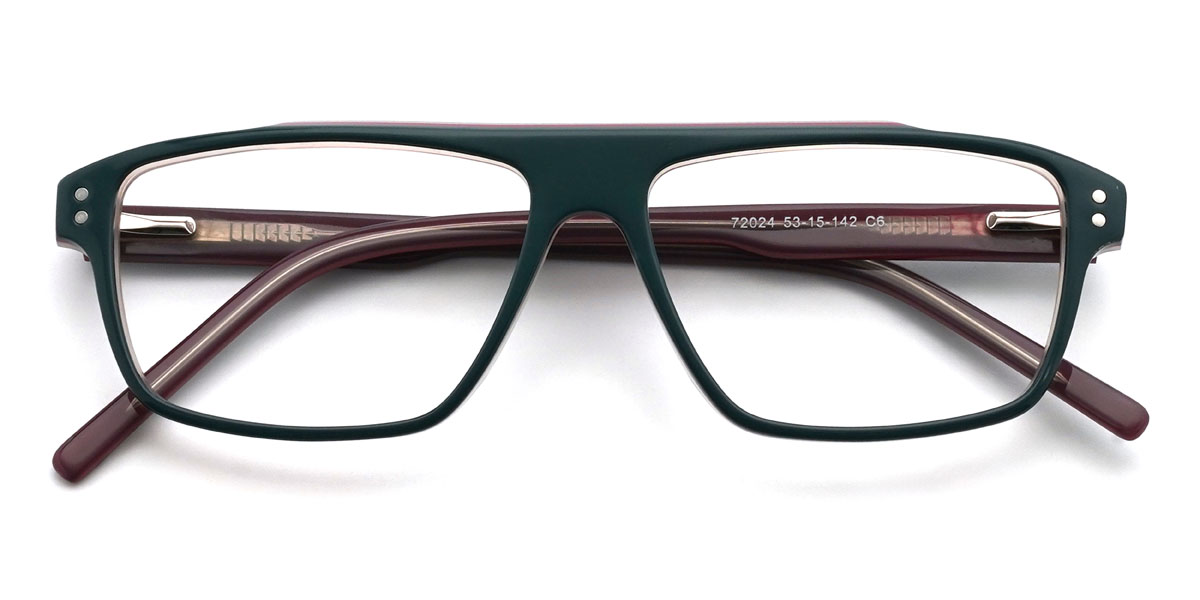 Negro Púrpura Miguel Gafas - Rectangle Glasses