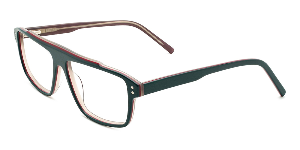 Negro Púrpura Miguel Gafas - Rectangle Glasses