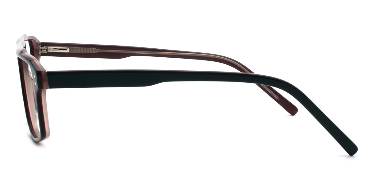 Negro Púrpura Miguel Gafas - Rectangle Glasses