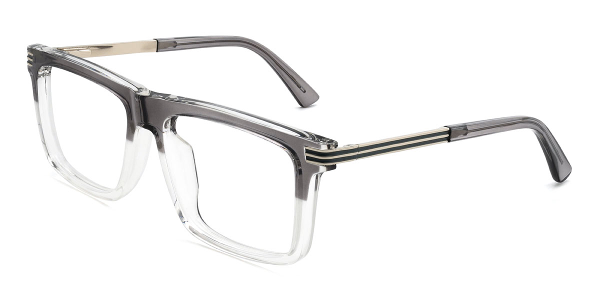 Grey Clear Barrett Glasses - Rectangle Glasses