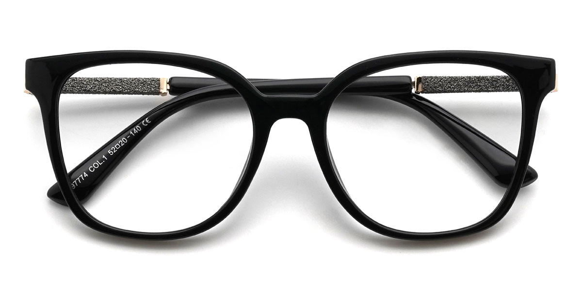 Black Alana Glasses - Square Glasses
