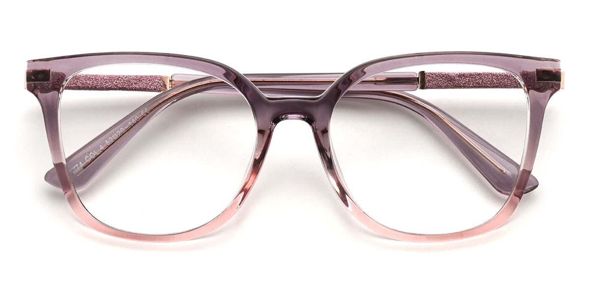 Roxo Rosa Alana Óculos - Square Glasses