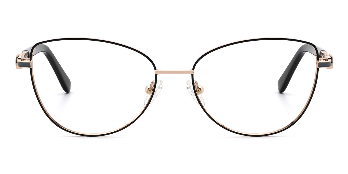 Gold Black Ainsley Glasses - Cat Eye Glasses