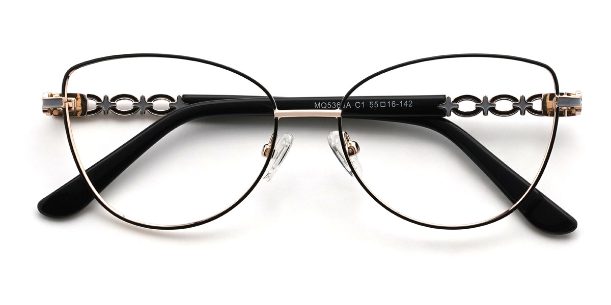 Gold Black Ainsley Glasses - Cat Eye Glasses